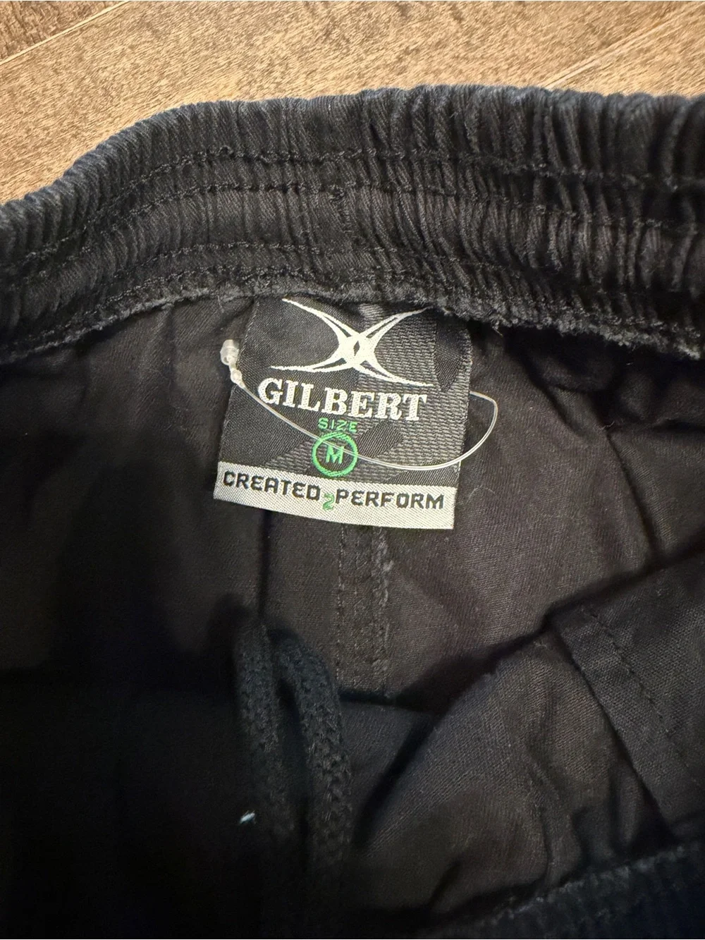 Gilbert Black Rugby Shorts with Logo